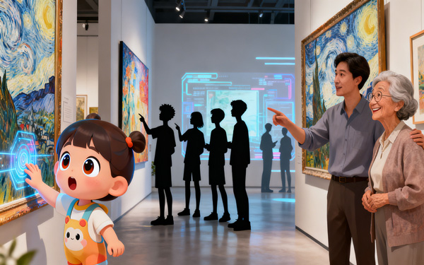 如何為不同的年齡段定制數字畫展虛擬展廳內容？