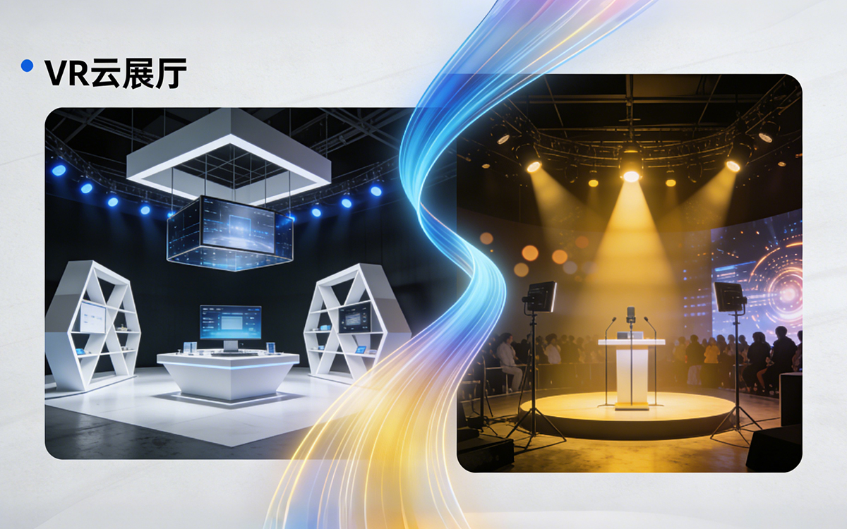 VR云展廳直播區域通過布局引流入口來吸引用戶