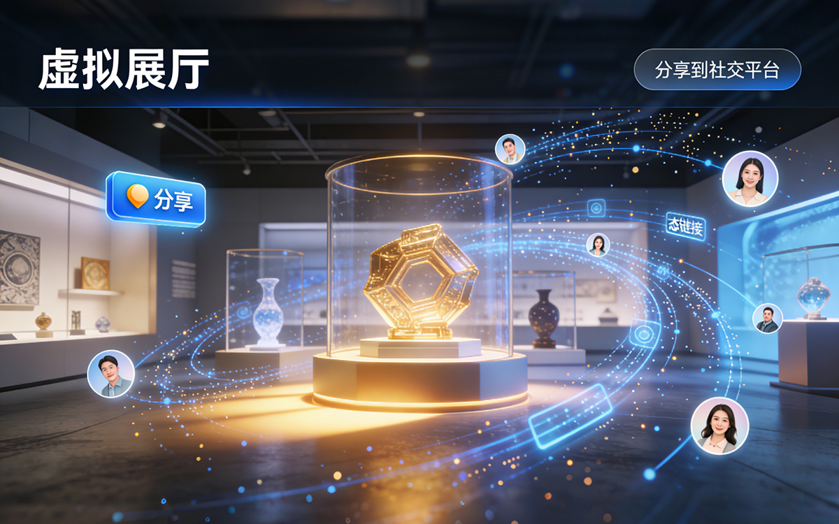 如何通過社交裂變提升網(wǎng)上3D虛擬展廳的知名度？
