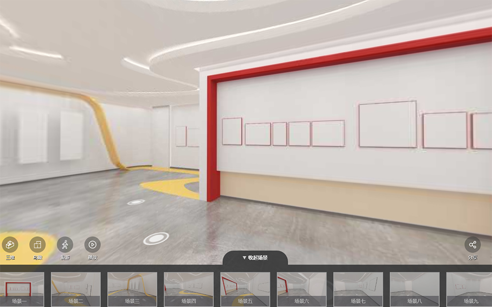 零代碼3D展廳模板！10分鐘生成企業虛擬展廳
